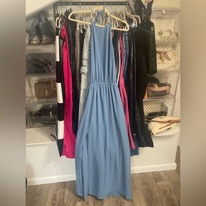 Show me your mumu blue halter maxi dress - size small